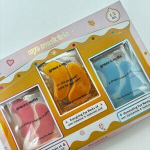 Grace & Stella Holiday Eye Mask Trio Gift Set, Moisturize Energize & Illuminate